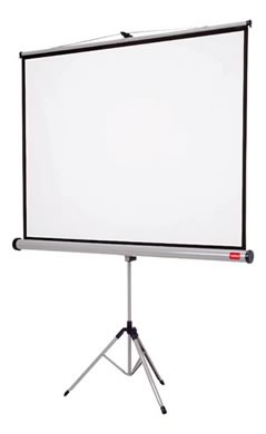 Pantalla de proyección con trípode